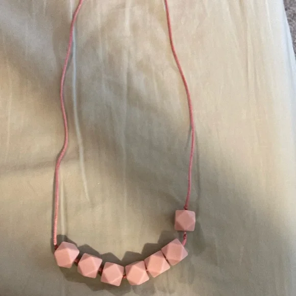 Latched Mama Teether Pink Geometric Necklace - Picture 2 of 4